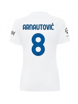 Billige Inter Milan Marko Arnautovic #8 Bortedrakt Dame 2023-24 Kortermet